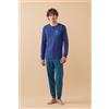 NOIDINOTTE PIGIAMA UOMO CALDO COTONE FC003313 MEDIEVAL BLUE