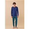 NOIDINOTTE PIGIAMA UOMO CALDO COTONE FC003312 MEDIEVAL BLUE
