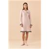 NOIDINOTTE CAMICIA DA NOTTE DONNA CALDO COTONE LA003621 POWDER PINK