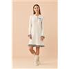 NOIDINOTTE CAMICIA DA NOTTE DONNA CALDO COTONE LA003621 NATURAL