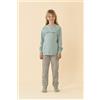 NOIDINOTTE PIGIAMA BAMBINA CALDO COTONE FE002694 ARTIC GREEN