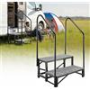 VEVOR Scaletta per Camper con 2 Corrimani a 2 Gradini capacità di Carico di 300 kg, Gradini per Camper Roulotte Antiscivolo per Animali Domestici, Scaletta 740 x 530 x 1120 mm per Roulotte Piscina