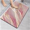 Hixingo Tappeto da Bagno in Diatomite, Tappeto Bagno Cucina Antiscivolo, 3D Stampe di Marmo Tappetino Assorbente e Asciugatura Rapida, Tappetino per Doccia e Ingresso (Rosa,80x120cm)