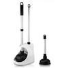 Neiko 60168A - Set di 4 stantuffo per WC, mini lavello e scarico a stantuffo, scopino e contenitore, design a tutto angolo, manico in alluminio, colore nero