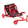 VEVOR Auto Oscillante Elettrica per Bambini, Portata Massima 60 kg, Auto Movimento a Zig-Zag per Drifting, Lunghezza Regolabile, Rossa, Ruote a LED, per Bambini dai 4 Anni, per Uso Interno ed Esterno