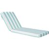 VEVOR Set di 2 Cuscino per Chaise Longue, 2032 x 660 x 98 mm, Cuscini per Lettini Prendisole Impermeabili e Resistenti allo Sbiadimento, Esterno con Lacci, per Piscina, Strisce Verdi e Bianche