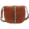 CAMPOMAGGI Borsa LINDA TRACOLLINA MEDIA VACCHETTA BORCHIE BELLA DI NOTTE COGNAC