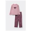 Tezenis Pigiama Lungo In Cotone/flanella Bimba Cuore Bambina
