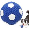 Generic Pallone da calcio indistruttibile - Pallone da calcio resistente per cuccioli | Palla indistruttibile per cani, palle rimbalzanti che cigolano, robuste palline interattive per cuccioli, giocattolo da