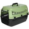Kerbl Pet scatola di trasporto Expedion, verde/nero, 45x30x30 cm, trasportino per cani, trasportino per gatti, trasporto cani, plastica, cani di piccola taglia, gatti