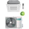 Hisense Climatizzatore Cassetta ROUND FLOW Condizionatore AUC140UR4RKC8 (4 vie) 48000 btu serie TURBO *TRIFASE* inverter R32 PANNELLO+TELECOMANDO INCLUSI - Wifi opzionale - NEW!!!