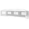 HOMASIS Gazebo Esterno Resistente 9x3m, Gazebo da Giardino con Pareti Laterali Rimovibili, Tendone Impermeabile da Esterno per Feste, Matrimonio, Campeggio, Bianco