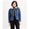 LEVI'S ® Levi's® Giacca Trucker EX-BOYFRIEND In Sherpa Donna Rough And Tumble - Blu