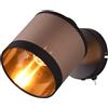 RL LIVE YOUR LIGHT Reality Faretto da parete Davos R81551741, Metallo Nero opaco, Paralume in tessuto color tortora/nero/oro, escl. 1x E14