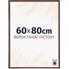 Dutch Frame Factory - Cornice 60x80 cm Marrone - Plastica | Vetro acrilico antiriflesso, Montaggio a parete, Adatta per foto, poster o puzzle, Made in Holland