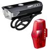 CatEye AMPP 200/VIZ 100 - Set di luci anteriori e posteriori per bicicletta, ricaricabili tramite USB, per guida notturna, sicurezza e visibilità
