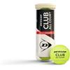 Dunlop Sports Dunlop Palline da tennis Club All Court | Approvata ITF | Erba | Duro | Terra | Nucleo in gomma | Feltro agugliato | Rimbalzo affidabile | Durevole per svago