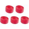 LeeQinersw 5 Pezzi di Racchetta da Tennis Elastica con Impugnatura in Silicone per Badminton Che Assorbe Il Sudore, Rosso, 25 Millimetri