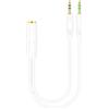 Generic Splitter per cuffie per computer, jack da 3,5 mm femmina a 2 doppi maschi da 3,5 mm, microfono per cuffie, cavi di prolunga splitter audio AUX, adattatore da cuffia a PC