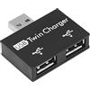 Generic Hub splitter USB, hub connettore USB, moltiplicatore di porte USB, convertitore multi-porta USB 4 x 4 x 1 cm, adattatore multi-porta per risparmiare , per casa, auto, scuola e viaggi (nero,