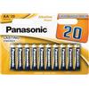 Panasonic, Alkaline Power, AA batterie alcaline, confezione da 20, Mignon, LR6, 1.5V, 7 anni in magazzino, per telecomandi, bilance, orologi, energia affidabile e duratura
