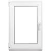 Framex Fenstiger Finestra Cantina PVC 40x60 cm Bianco Anta-Ribalta DIN Sinistra | Doppio Vetro 32 mm, Larghezza x Altezza: 400 x 600 mm, per Cantina, Garage, Casetta da Giardino e Ripostiglio