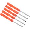 CoCud 5pz Cacciavite Torx Mini Lunghezza 85mm Acciaio Impugnatura Rossa | Testa Stella T3, Antiscivolo, per Occhiali Orologi Elettronica Computer