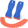 Flintronic 2pz Blu Raschietto Vetroceramica, con 120 Lame Plastica | Raschietto Forno per Vetro per Cucina e casa, Colla, Colore, Decalcomanie, Piano Cottura e Forno