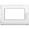 Framex Finestra in PVC 80x50 cm Bianco Anta-Ribalta DIN Destra Triplo Vetro | Triplo Vetro 32 mm, Larghezza x Altezza: 800 x 500 mm, per Cantina, Garage, Casetta da Giardino e Ripostiglio