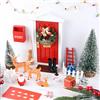 PLULON 25pz Accessori Elfi Natale Porta Fata Rossa Mini Alberi Natale Babbo Natale Pupazzo Neve Cervi Corona Ornamenti All'aperto Decorazioni Ragazza dell'elfo Natale Artigianato Giocattolo Modello