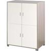 Sarmog Mobile 4 ante olmo con ante bianco fiammato - l.107 x h.162 x p.41 cm.