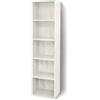 Libreria 4 ripiani ready 2 rovere bianco 40x29x172 cm
