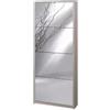Sarmog Scarpiera olmo con 4 ante a specchio, 63x18x154 cm
