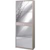 Sarmog Scarpiera olmo con 4 ante a specchio e 1 cassetto, 63x29x164 cm
