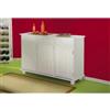 Inter Link Buffet 3 ante e 3 cassetti in pino massello bianco, 130x43x87 cm