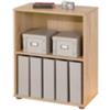 Inter Link Libreria 2 livelli in laminato rifinito rovere, 60x75x30 cm