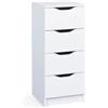 Inter Link Cassettiera bianca 4 cassetti, 41x40x92 cm