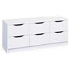 Inter Link Cassettiera bianca 6 cassetti, 120x40x51 cm