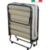 Somnus Brandina letto pieghevole con materasso trapuntato da 10 cm 80x200x37 cm