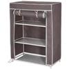 Scarpiera marrone con 3 ripiani, 61x30x80 cm