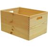 Contenitore multiuso in legno wood box marrone 40x30x24 cm