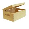 Scatola multiuso con coperchio wood box in legno marrone chiaro, 30x20x14 cm