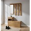 BellaHome Mobile da ingresso effetto quercia 100x25x180 cm