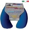 Cuscino da viaggio in memory foam blu