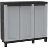 Terry Armadio basso terry twist black 102b in resina grigio e nero 102x39x91,5h cm