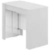 Tavolo consolle multiposizione estensibile bianco lucido 90x51x78 cm