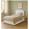 Letto una piazza e mezza con contenitore moon in ecopelle bianco 120x190 cm