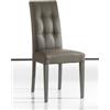 BellaHome Sedia da pranzo dallas in ecopelle tortora 46x45x100 cm
