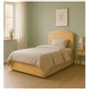 Letto una piazza e mezza con contenitore moon in tessuto arancione 120x190 cm