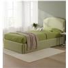Letto singolo contenitore moon rivestito in tessuto verde 90x190 cm
